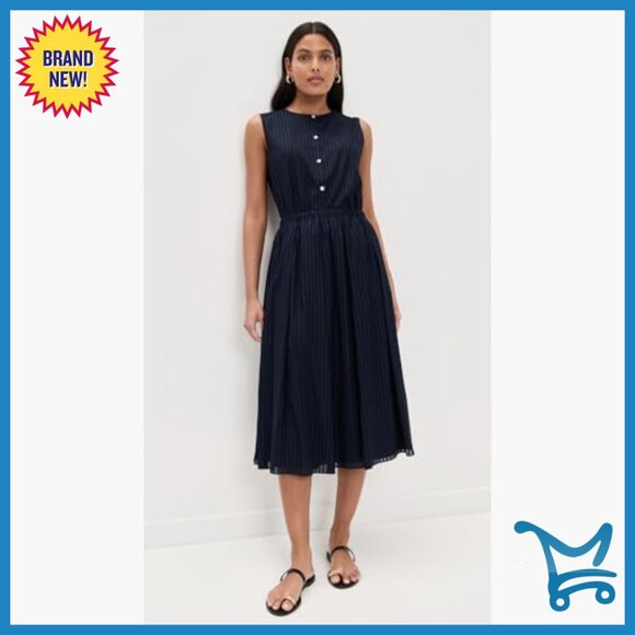 Sleeveless Button Down Shell, Lightweight Cotton, Cropped Fit - Picture 5 of 6